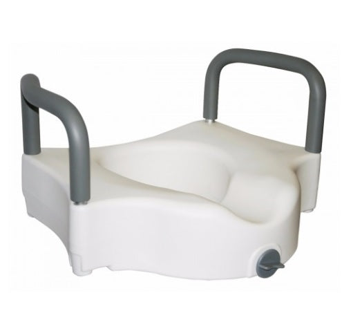 Alzador de Baño WC con Apoyabrazos Abatibles y Seguro Frontal (Seguridad Total)