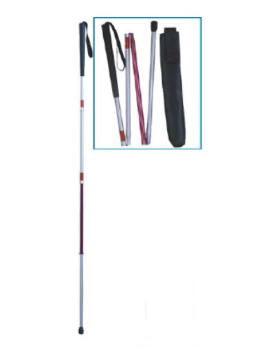 Bastón Guía para No Videntes - Plegable y Reflectante (Aluminio Ligero)