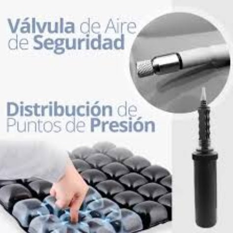 Colchón Clínico Antiescaras Flotación Seca (3 Secciones) + Bomba de Inflado y Funda Clínica