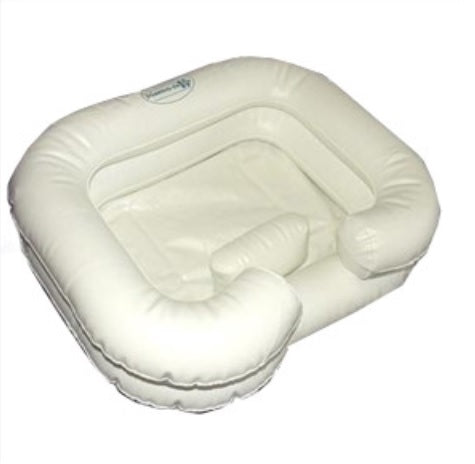 Lavapelo Portátil Inflable con Ducha y Desagüe - Kit de Higiene en Cama