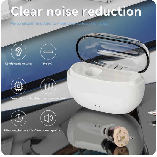 Audífono Ortopédico Invisible Recargable | Alta Fidelidad (Sin Pilas)