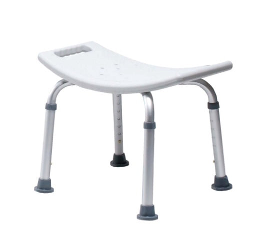 Silla Taburete de Ducha Ergonómico - Asiento Curvo y Altura Ajustable (Modelo 6001)