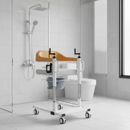 Silla de Transferencia Hidráulica Multifunción 4-en-1 | Grado Clínico Certificado (STM-01A)